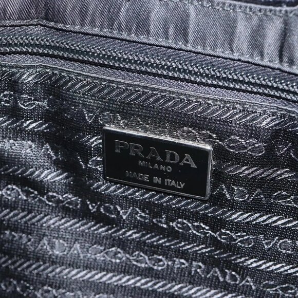 PRADA Hand Bag Velor Black - Picture 13 of 14